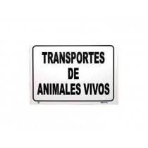 PLACA trasporte Animales vivos aluminio
