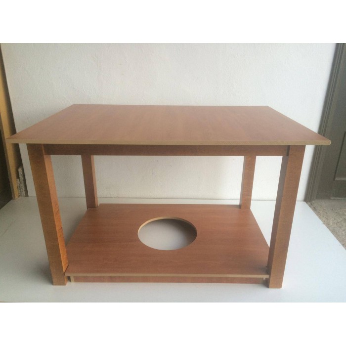 Mesa Camilla DM Patas Madera Rectangular+Tarima